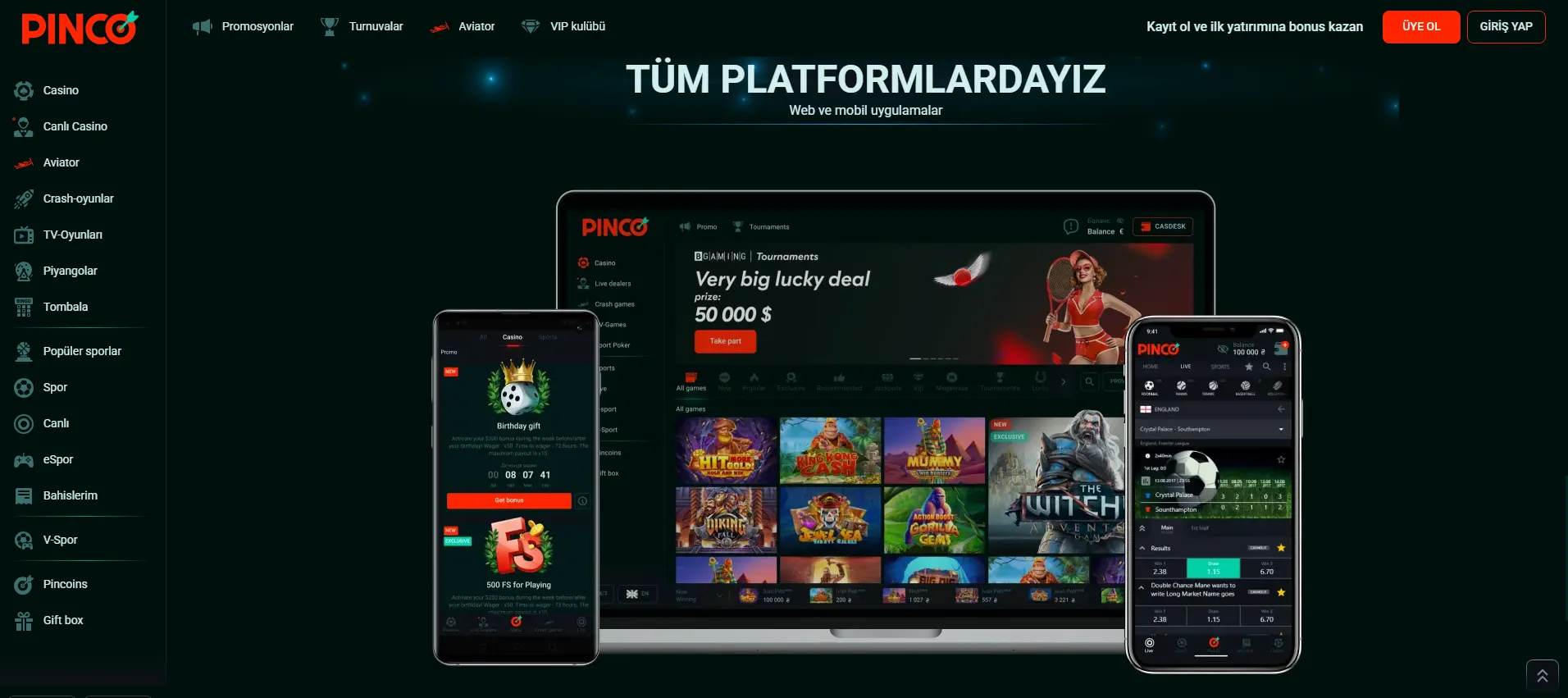 Pinco'da kullanıcı verilerinin korunması